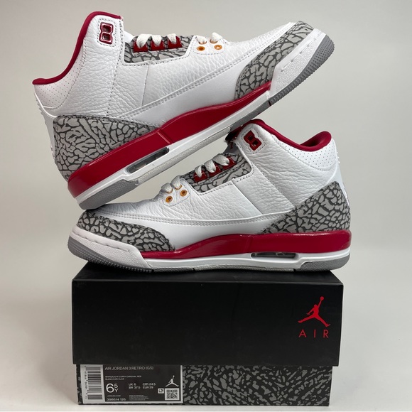 Nike Air Jordan 3 Retro GS “Cardinal” 2023 - Picture 3 of 4